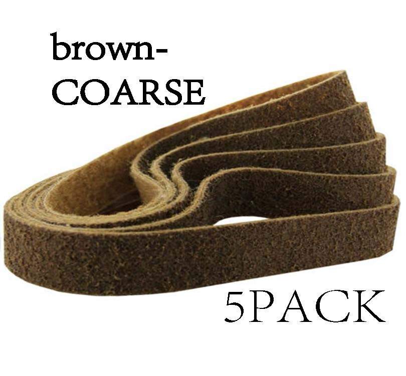 1/2″ x 18″ Inch COARSE Surface Conditioning Pipe Sanding Belts-BROWN