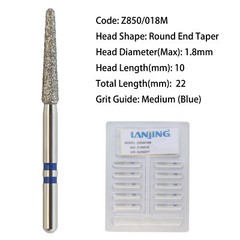Zirconia Diamond Burs Dental Adjustment FG Round End Taper Cylinder Football