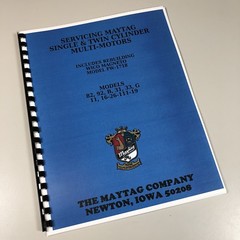 Maytag Multi Motor Service Repair Overhaul Manual 82 92 B 31 33 G 11 Parts +More