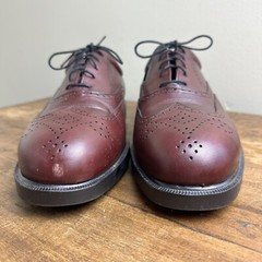 Wolverine Mens Steel Toe Oxford Wingtip Maroon Shoes Size 11