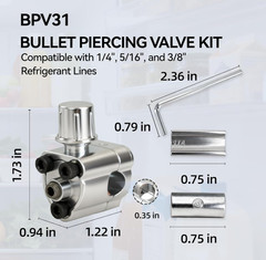 4 Pack BPV-31 Valve Kits Piercing Refrigerator Line Tap Valve Great Price