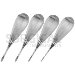 4 Pcs Luxating Straight Elevators Set Dental Instruments Stainless German Grade