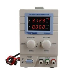 Tekpower TP3005T Variable Linear DC Power Supply, 0-30V @ 0-5A with Alligator…