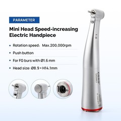 COXO 1:5 Contra Angle Dental LED Handpiece Fiber Optic Mini Head CX235C7-4
