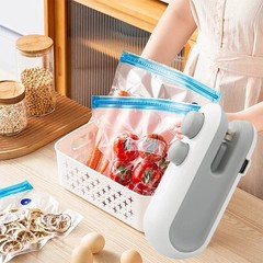 Mini Bag Sealer Rechargeable Vacuum Bag Seal 2 In 1 Sealing Machine with Cutter