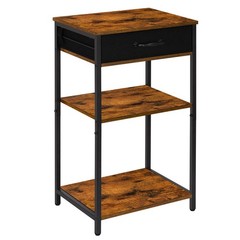 BTY Printer Stand with Storage 3 Tier Home 15.75 X 11.8 X 27.56 Inches, Brown