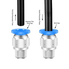 1/4″ NPT Push to Connect Air Fittings 6Mm Tube Od Pneumatic Push in Connectors