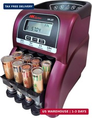 HK SYSTEMS HK-2D, Digital USD Coin Counter and Sorter with LCD Display, Sorts 26