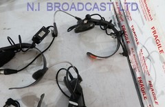 4x Satcom headsets  sold as shown, (no warranty)