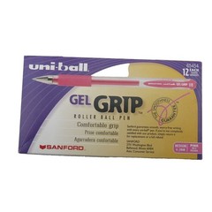 Sanford Uni-ball Gel Comfortable Grip Roller Ball Pen Medium 0.7mm Pink – 12Pck