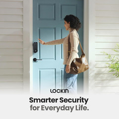 Lockin Veno Smart Deadbolt Lock with Palm Vein, Keyless Single Battery, Black