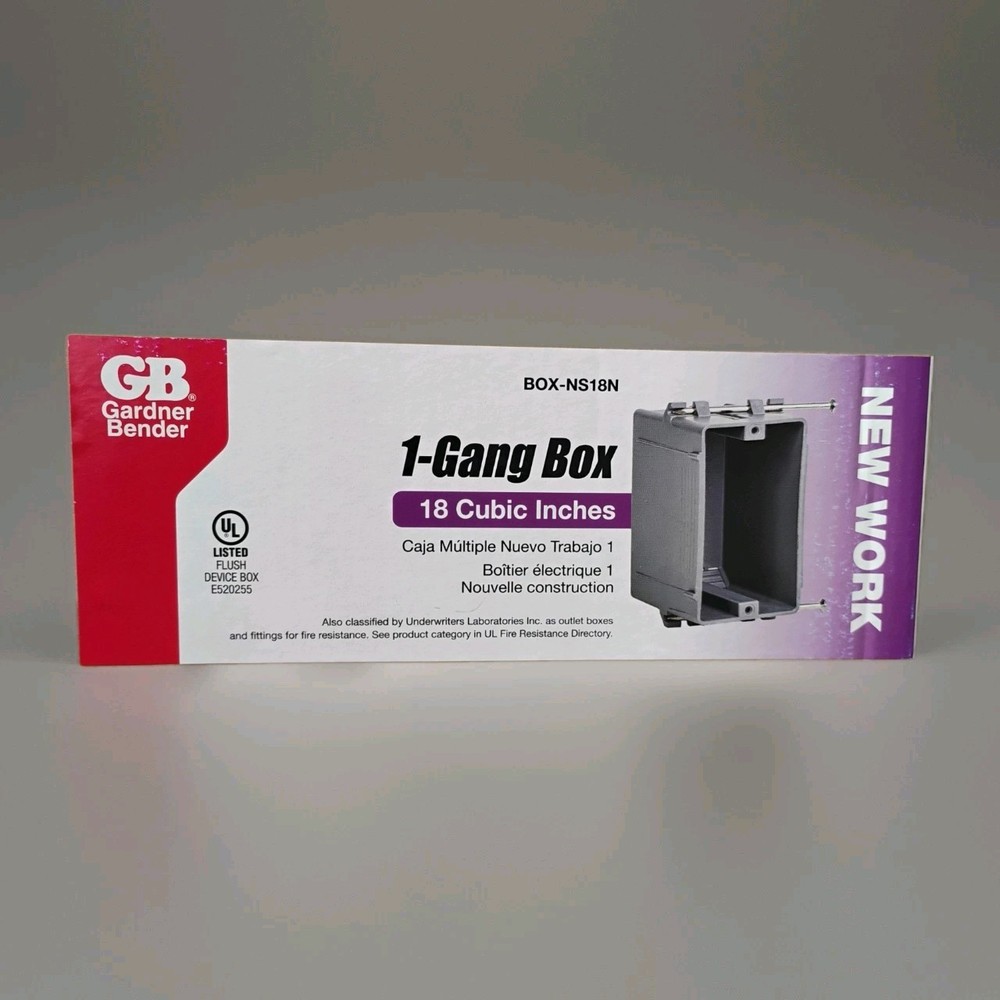 (Lot of 10) Gardner Bender GB NS18N 18cubic in 1-Gang New Work Switch/Outlet Box