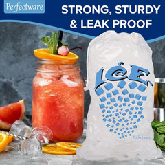 – 10lb Drawstring Ice Bags w/Cotton String Handle- Pack of 50ct