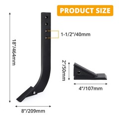 18” Box Blade Shank Heavy Steel Scarifier Shank Teeth 4 Holes Box Scraper Shank