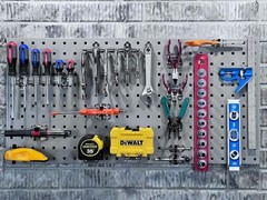 LH1-Kit | Triton Products 46 pc Steel LocHook® Hook Set for SQUARE HOLE Pegboard