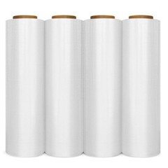 18″ x 1500′ 80 Gauge 4 Rolls Pallet Wrap Stretch Film Hand Shrink Wrap 1500FT