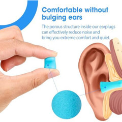 200pcs Ear Plugs Soft Foam Sleep 100pair Travel Noise Shooting Working Lot Bulk