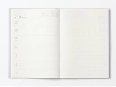 Muji 2026 Monthly Weekly Planner White-Gray Start 2025.12 A6 or B6 or A5 or B5