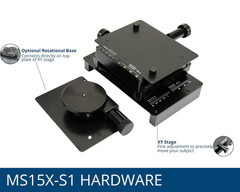 MS15X-S1 X/Y Fine Adjustment & Rotational Base – 3.25″ X 4.25″ Table Size – Desi