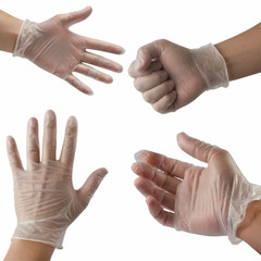 1000 Pcs Latex and Powder Free Vinyl Gloves 3 Mil 2XL, Clear, Disposable