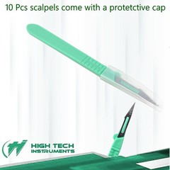 Disposable Scalpel Blades| #11 Sharp, Tempered Stainless-Steel Blades | Sterile