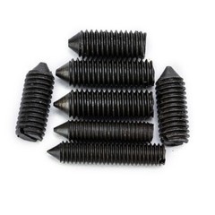 Black Steel Slotted Set Screws With Cone Point M2 M2.5 M3 M4 M5 M6 M8