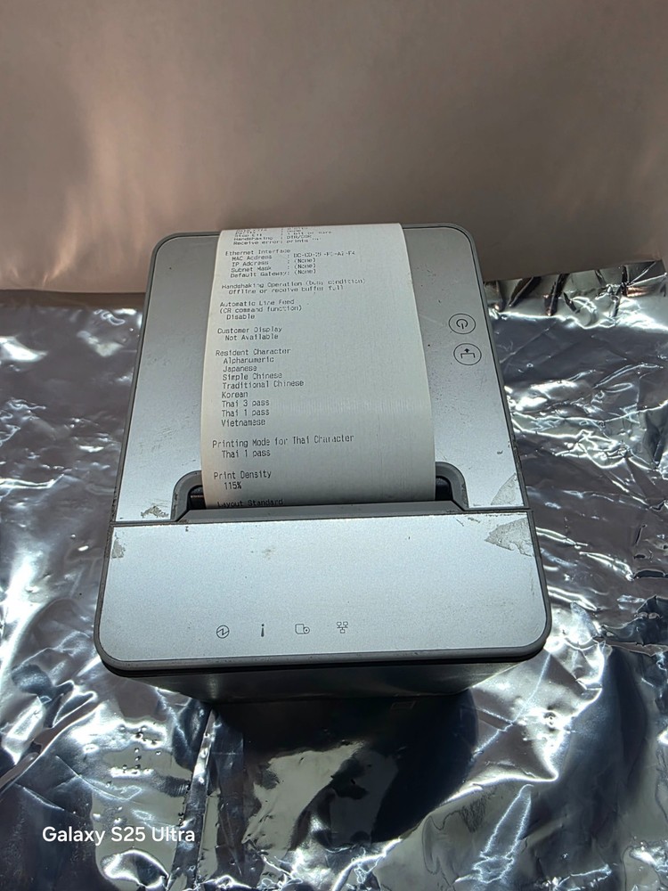 Epson TM-L100 Linerless Sticky Receipt Printer M378A W/Power Adapter