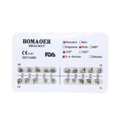 20pcs/set Dental Orthodontic Mental Bracket Brace Standard Roth 018 345hooks
