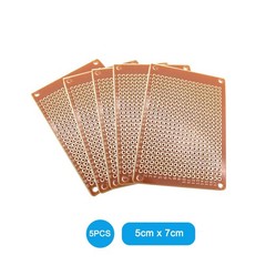 5PCS Prototype PCB Board Universal Circuit DIY 5x7cm 432 Hole Sigle Sided Copper