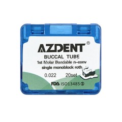 22Type AZDENT Dental Ortho Buccal Tubes 1st/2nd Molar Bondable Non-Conv Roth 022
