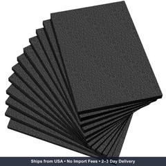 Frienda 12 Pcs 12″ x 8″ x 0.5″ Polyethylene Foam Sheet Thick Black Packing Foam