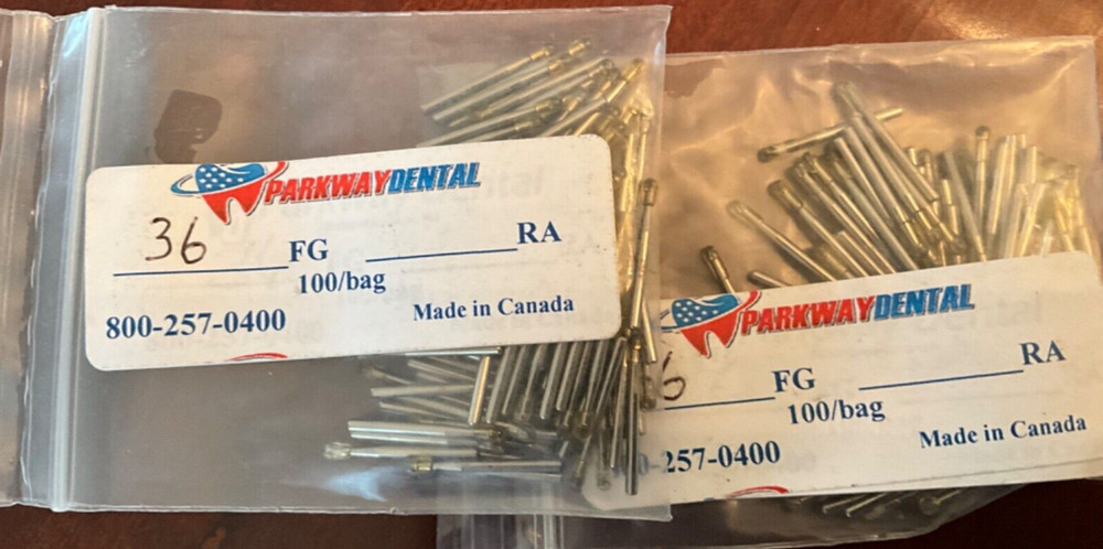 Premium Dental Carbide Burs FG 36 Inverted Cone Made in Canada Pack of 100