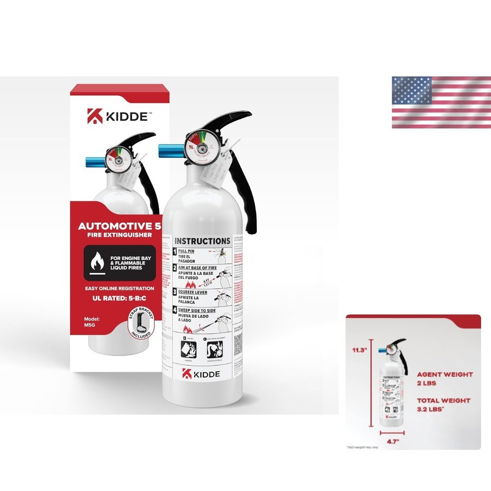 Fire Extinguisher for Vehicles Cars Trucks Single-Use 5BC ‎3.2 pounds