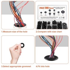 Comprehensive 280 PCS Rubber Grommet Kit with 8 Sizes – Satisfaction Guaranteed