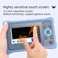 16-in-1 OTDR Optical Fiber Tester 1310/1550nm, 4.3′ Touch Screen & Event Map OLT