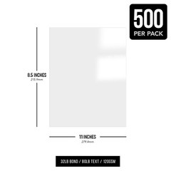 Double-Sided Gloss Digital Paper (C2S) 80lb Text Glossy – 8.5 x 11 – 500 Sheets