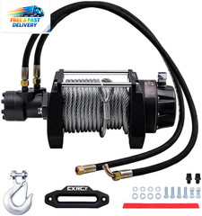 Hydraulic Winch 1/2″X78Ft Steel Cable – BMR100 Motor, 36:1 Gear Ratio – Great fo