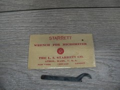 Vintage Starrett Micrometer Adjustment Wrench Tool The L. S. Starrett Co. USA