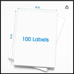 4X6 Inch Shipping Address Labels,For Inkjet or Laser Printer, USPS Mailing Shipp