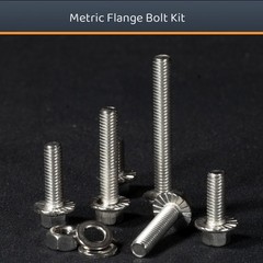 M6 Flange Hex Bolts Kit 180pcs Stainless Steel Assorted Lengths 12mm-45mm
