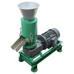 220V Wood Bran Straw Pellet Machine w/8mm Plate Biomass Fuel Maker 60KG/h 7500W