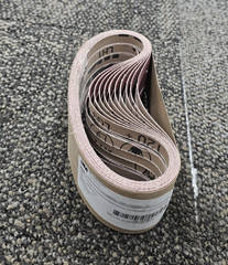 (QTY 50) 3M 45586 Sanding Belt 1/2 in x 18 in Aluminum Oxide 120 Grit Grade 20+