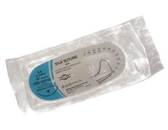 House Brand Dentistry 103143 Silk Suture 3-0 Reverse Cutting 24MM 3/8 45CM 12/Pk