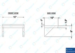 10 in. x 16 in. Stainless Steel Wall Shelf
