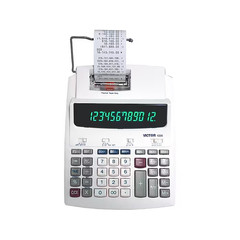 Victor 12-Digit Basic Calculator with Thermal Printer, White (Victor 1226)
