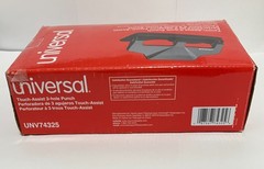 Universal 74325 3-Hole Punch, 30 Sheet Capacity, Power Assist, Black