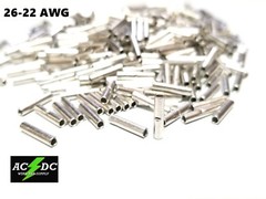 26-22 GAUGE 50 PK UNINSULATED NON INSULATED TIN BUTT SPLICE CONNECTOR TERMINAL