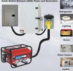 400A Generator Transfer Switch 96000W high-Power Double-Throw Safety 120V/240V