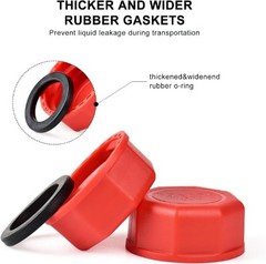 Gas Can Cap Replacement (2 Kit-Red), High Compatibility Size: 2 kitsColor: Red