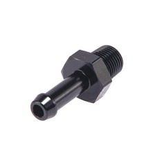 1/8″ NPT Male to 1/4″ Barb Fitting Adapter Straight Aluminum Black